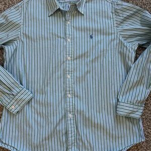 Ralph Lauren Men's Striped Blue and White Shirt